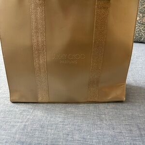 Jimmy Choo Gold Metallic Large Tote Bag
